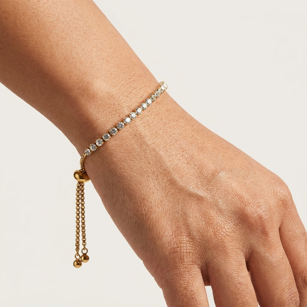 Celeste Tennis Slider Bracelet