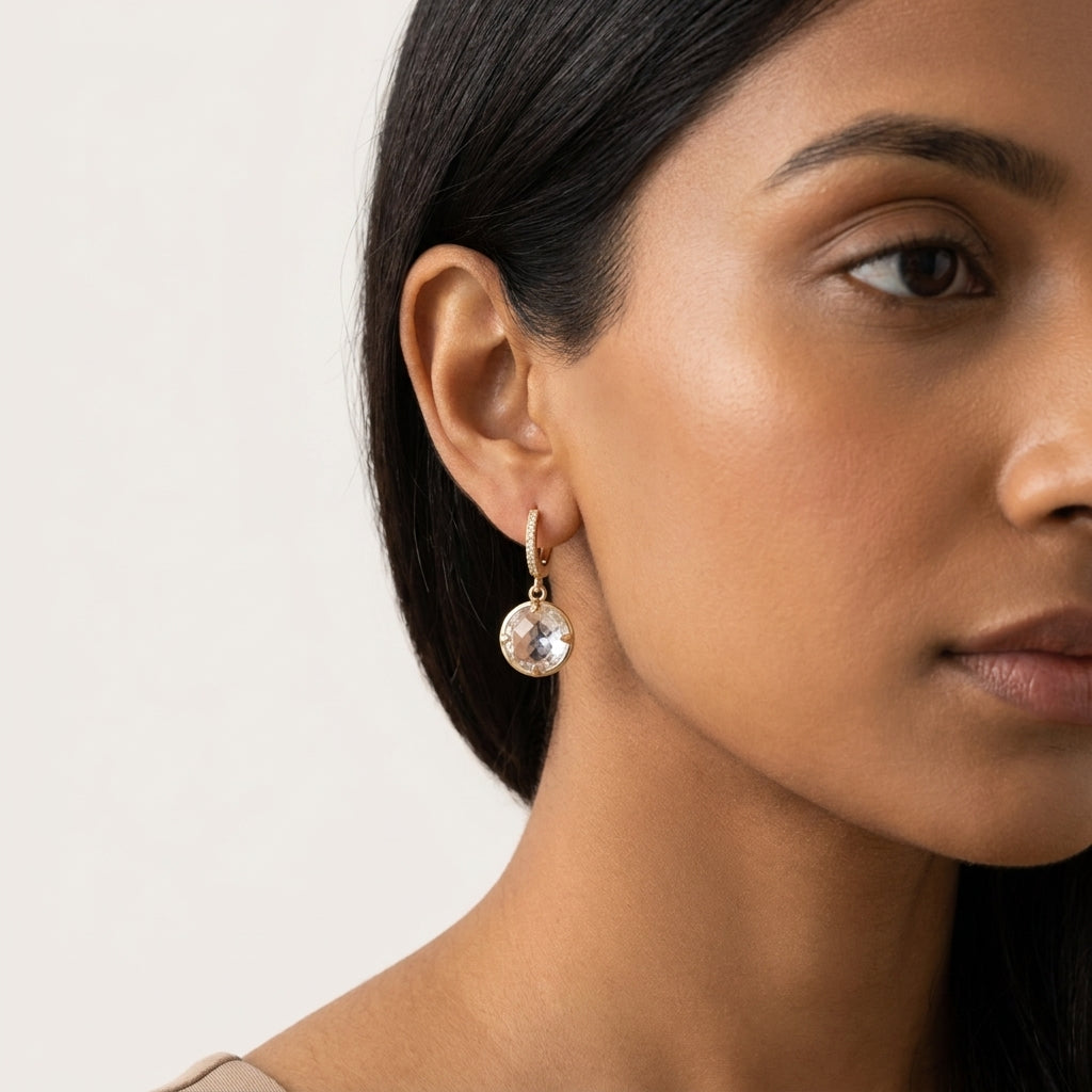 Luxe Halo Drop Earrings