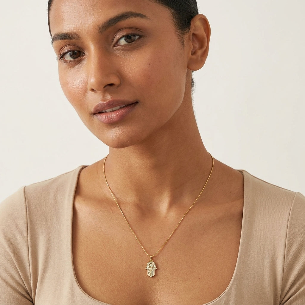 Hamsa Protection Necklace