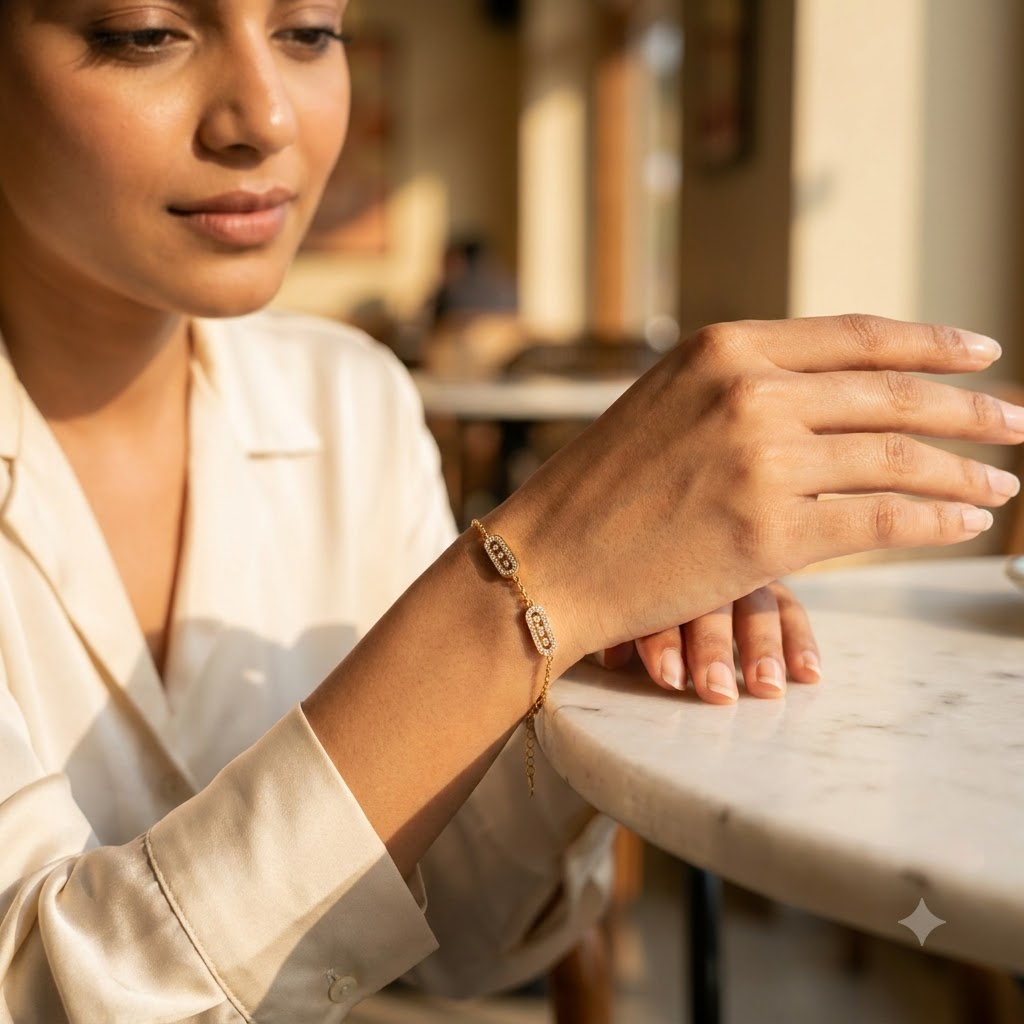 Pavé Link Gold Bracelet