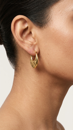 Sculpted Gold Hoop Earrings