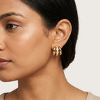 Crystal Trio Huggie Earrings