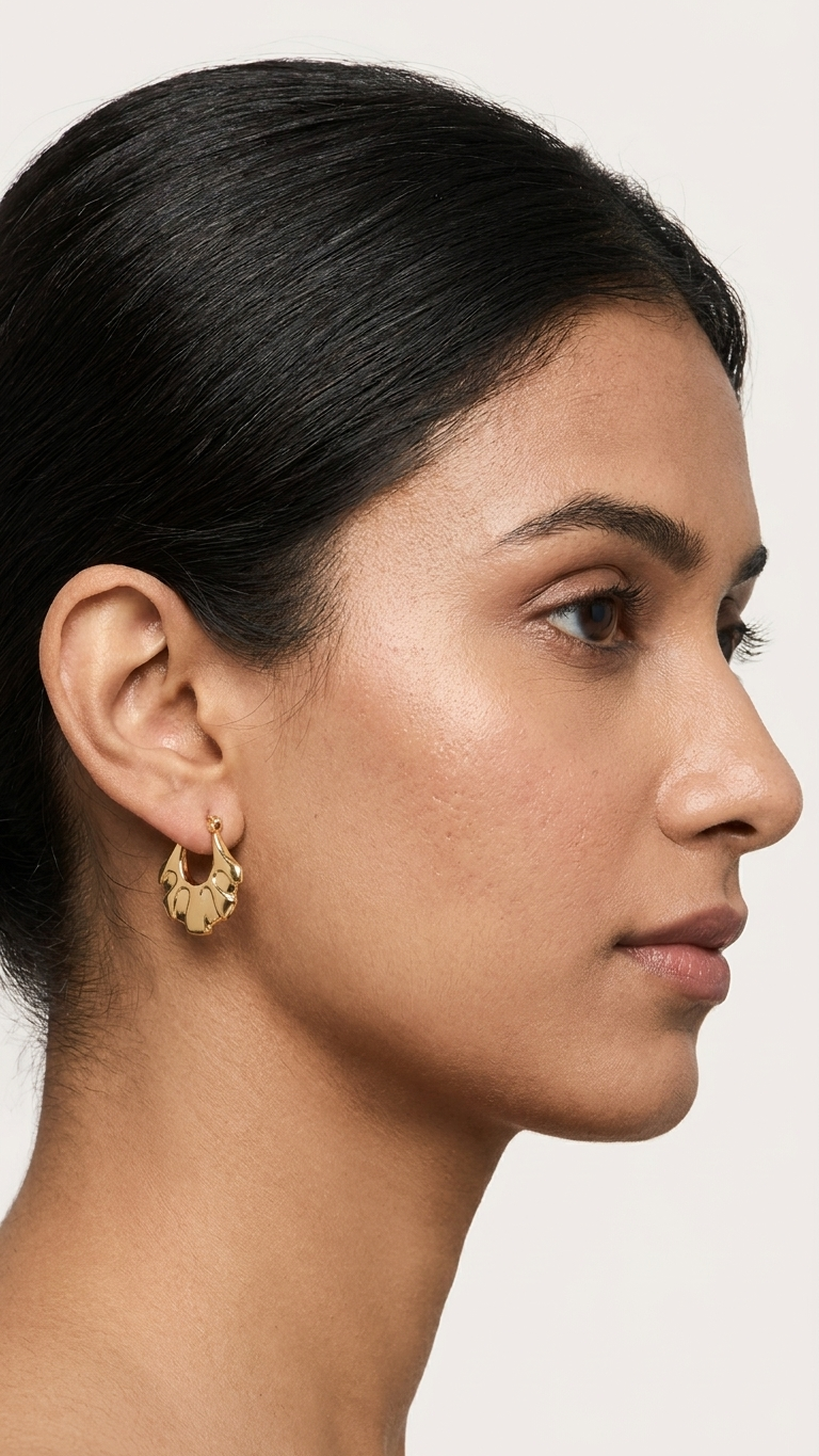 Chunky Gold Hoop Earrings