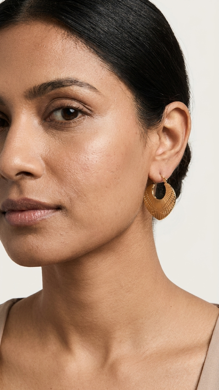 Radiant Textured Hoop Earrings
