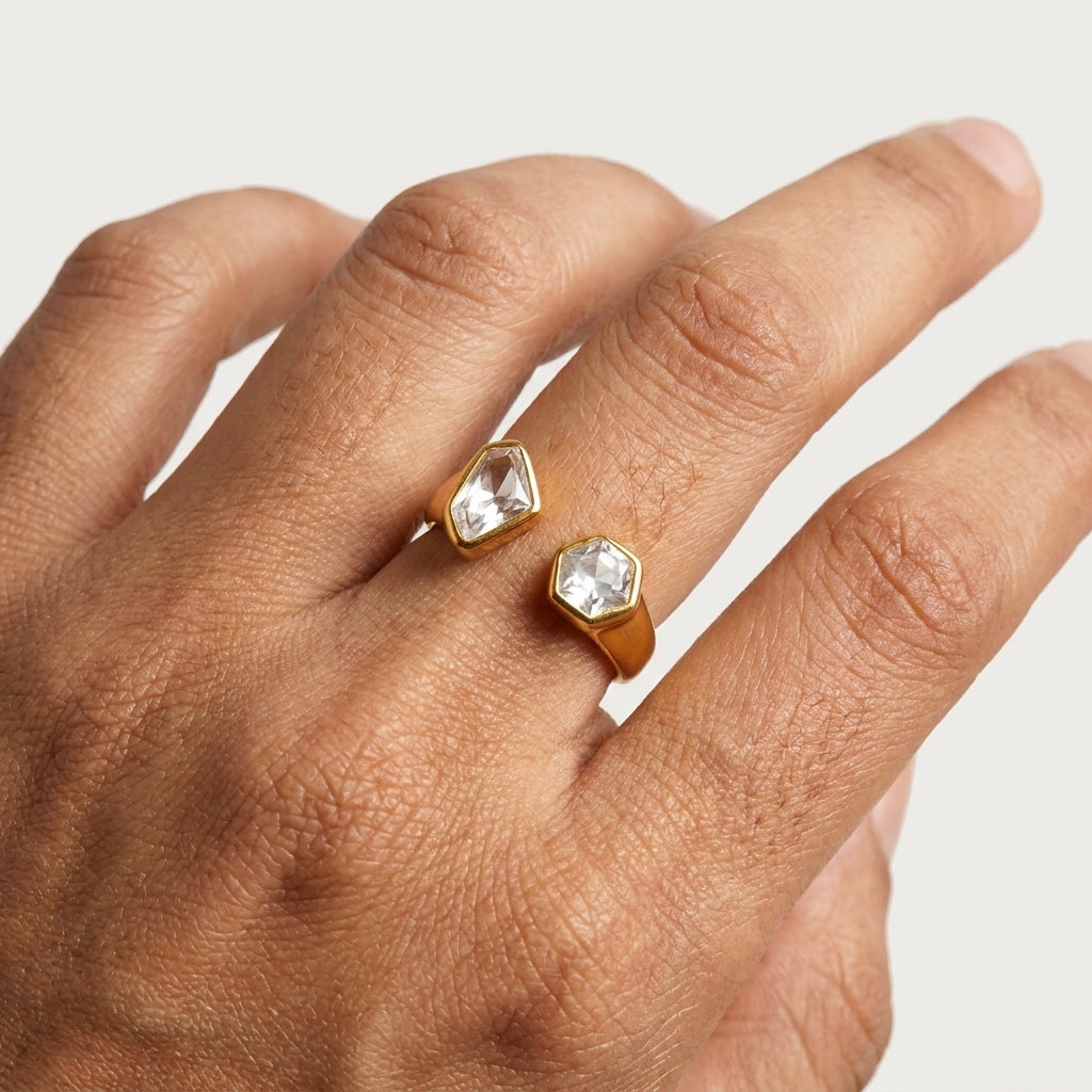Twin Spark Open Ring