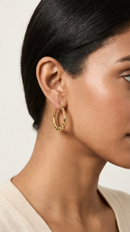 Textured Gold Hoop Earrings