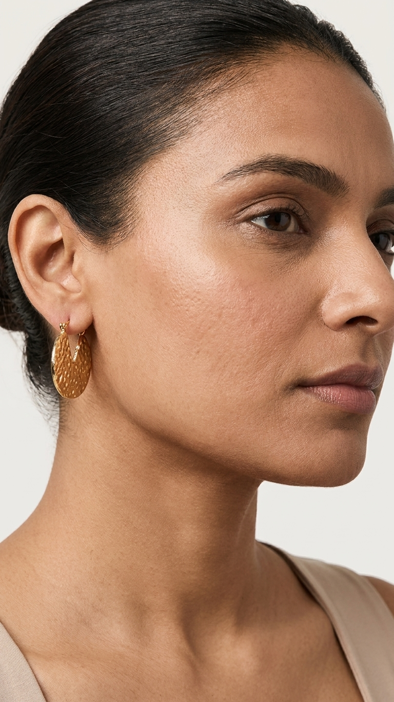 Terra Textured Hoop Earrings