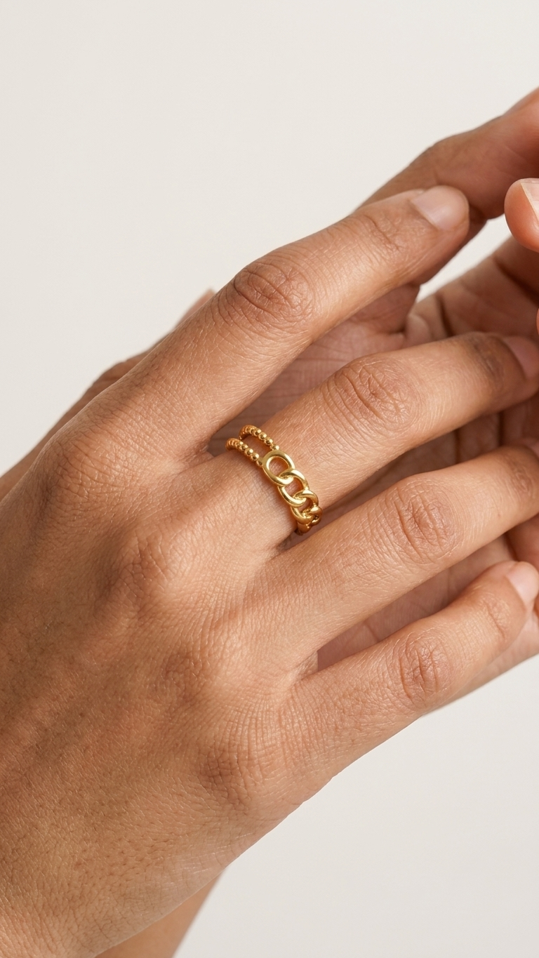 Dual Texture Open Ring