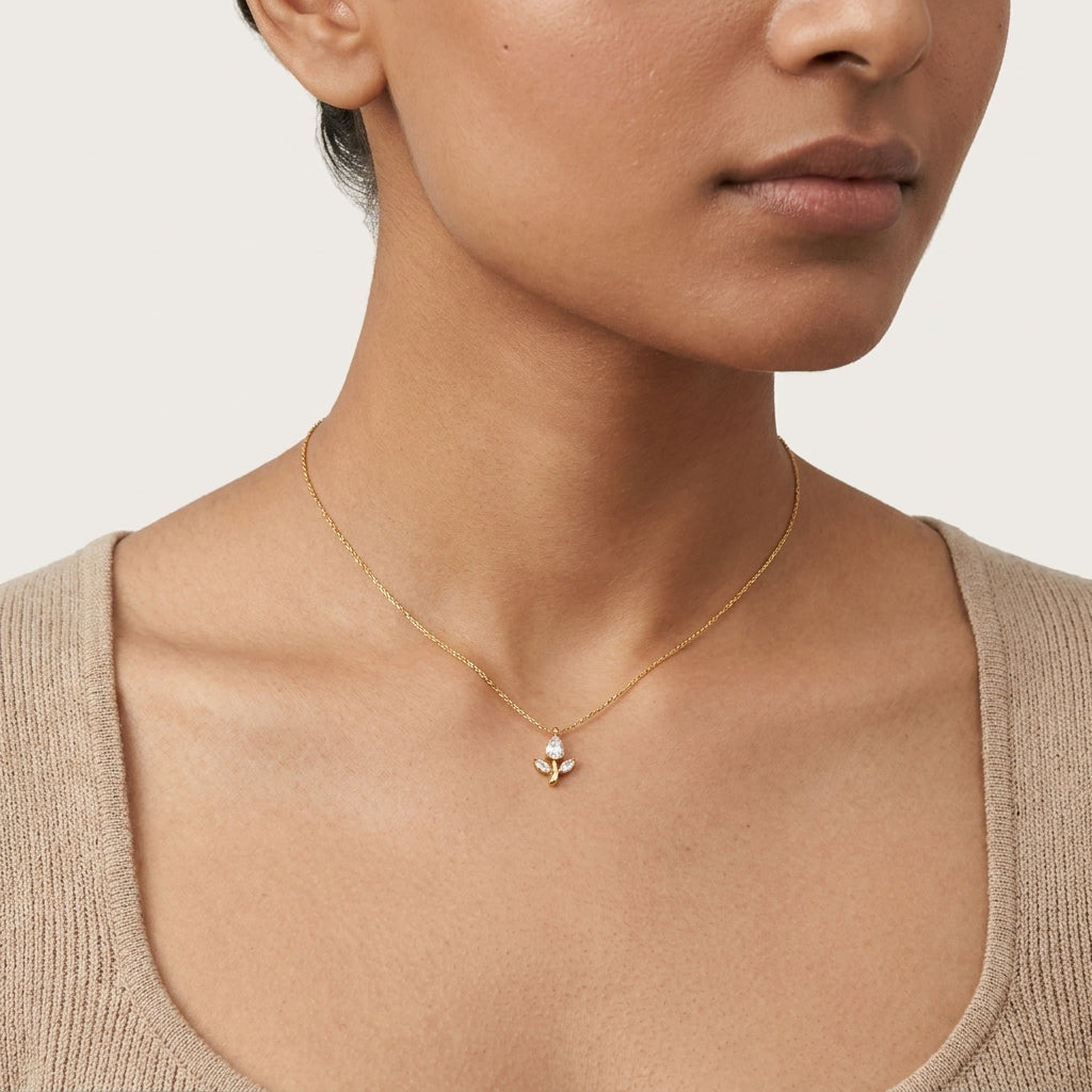 Crystal Tulip Necklace