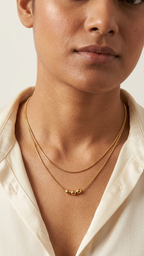 Layered Gold Bead Necklace