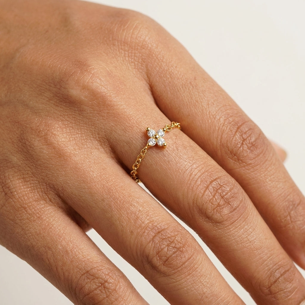 Luna Charm Chain Ring
