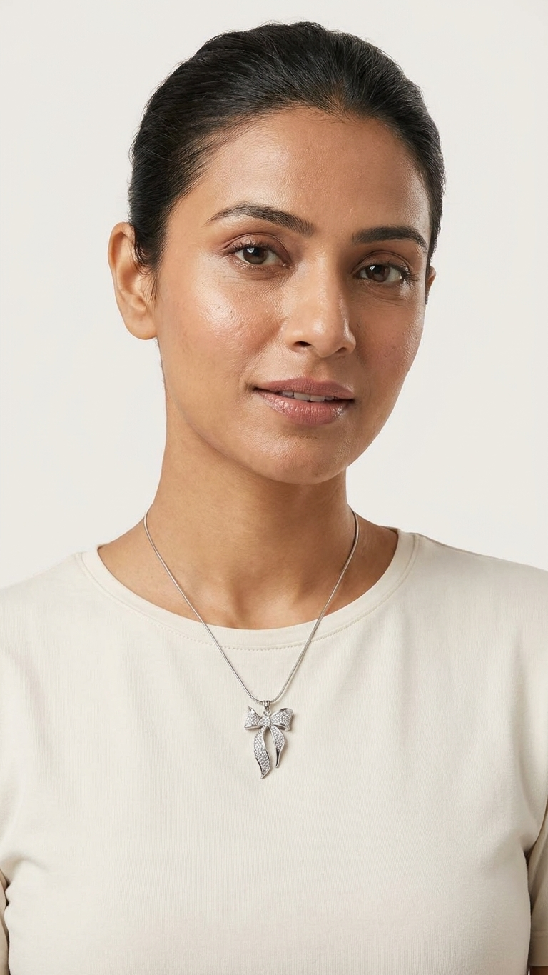 Luna Bow Crystal Necklace
