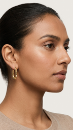 Twisted Gold Hoop Earrings
