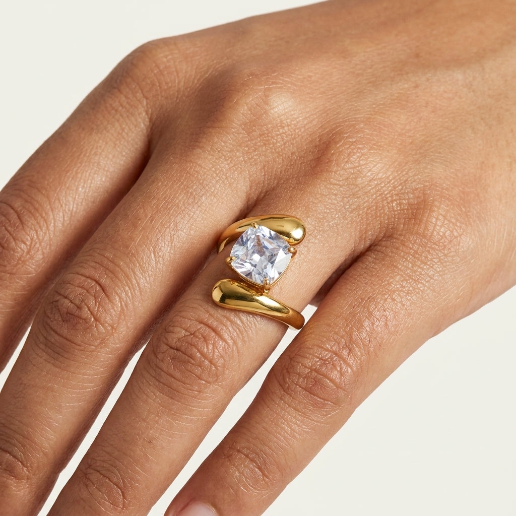 Solstice Open Solitaire Ring