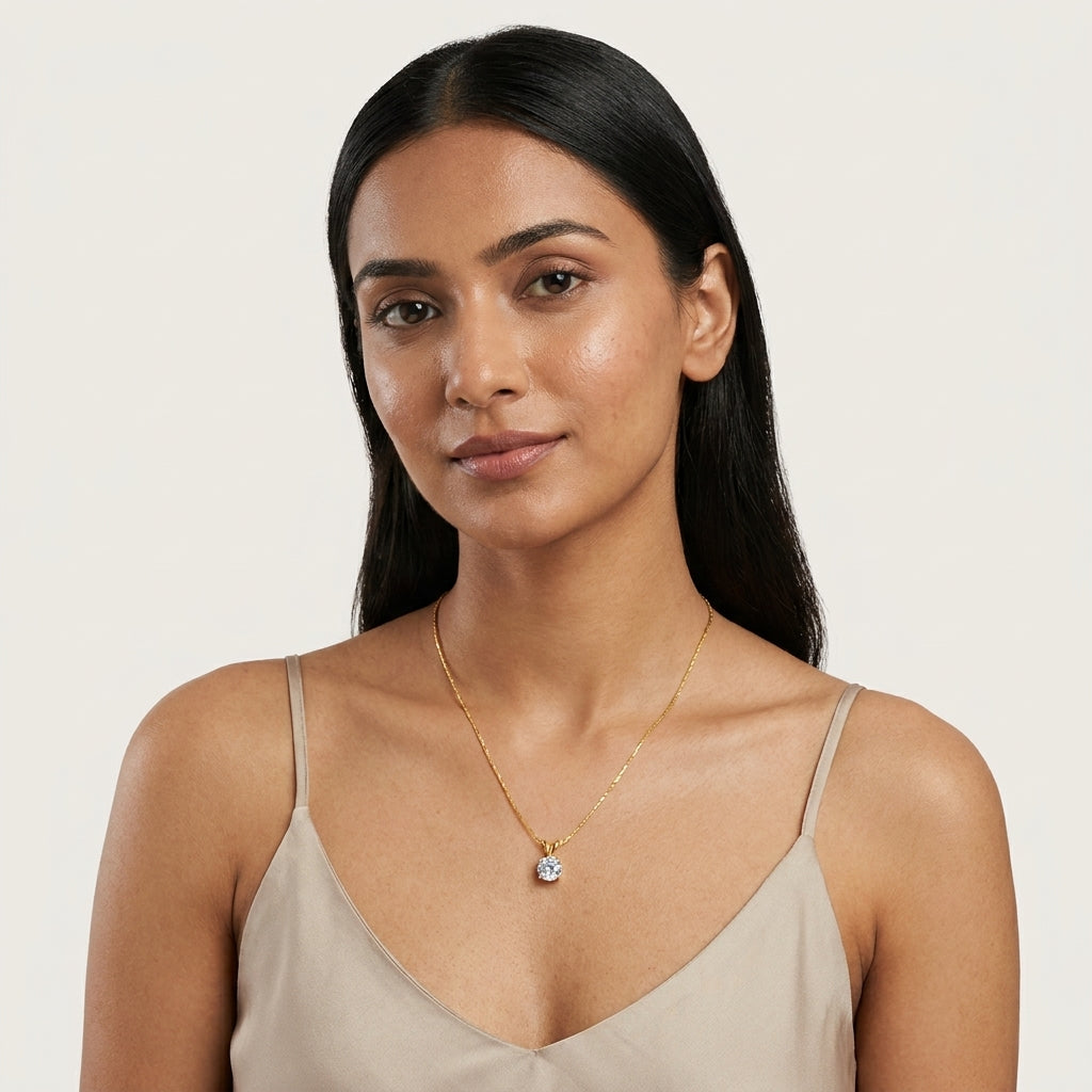 Classic Solitaire Necklace