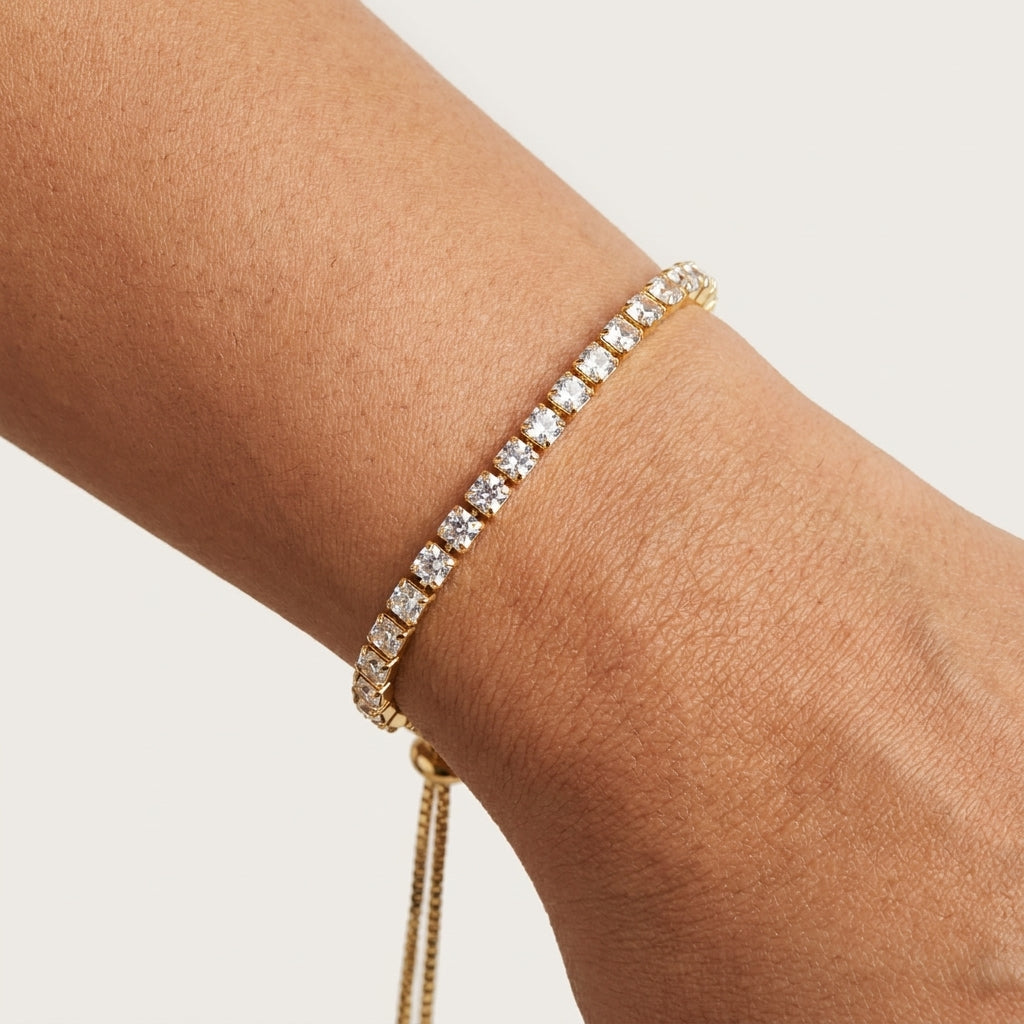 Crystal Tennis Slider Bracelet