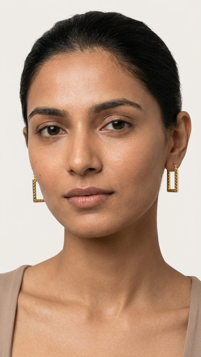 Athena Square Hoop Earrings