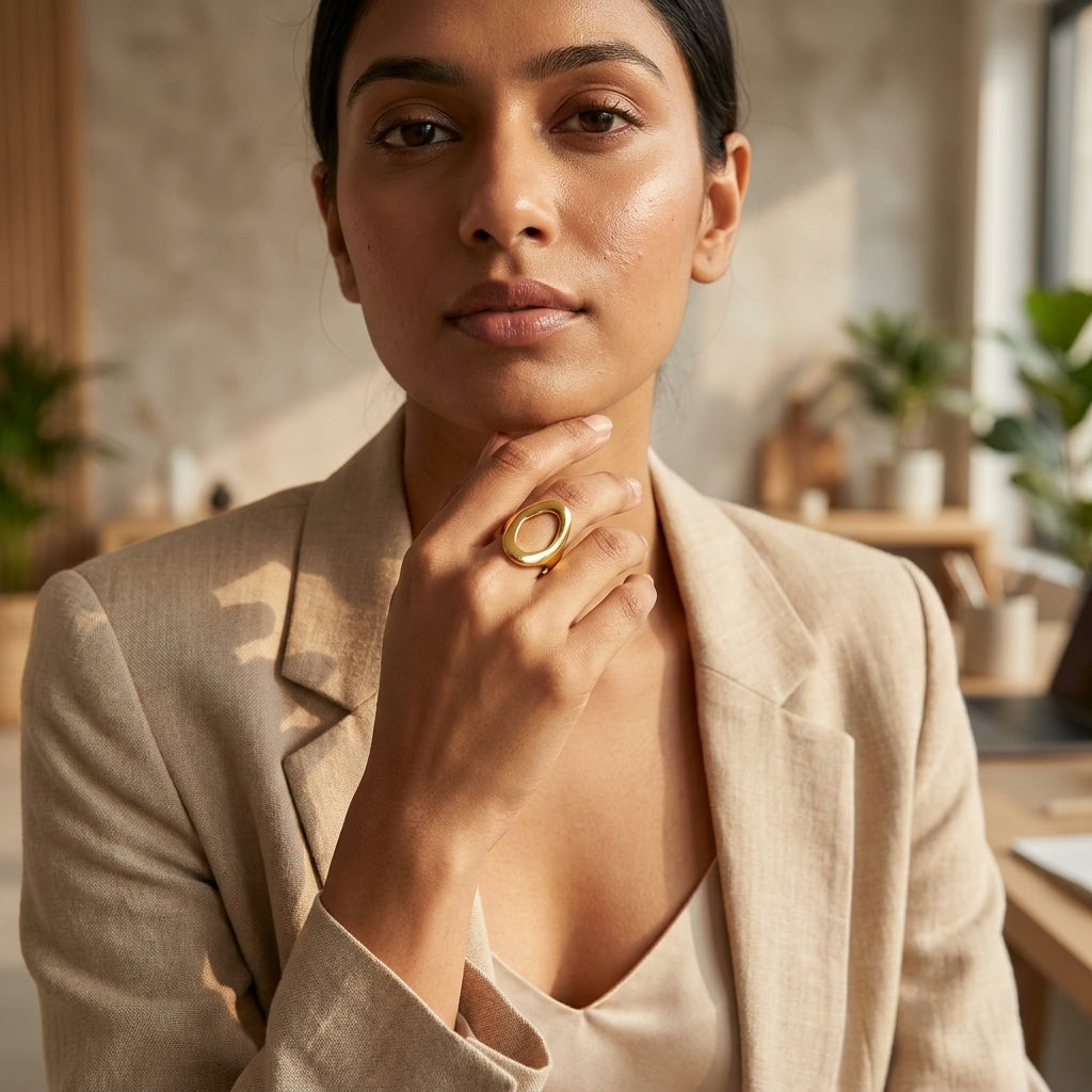Aura Hollow Statement Ring