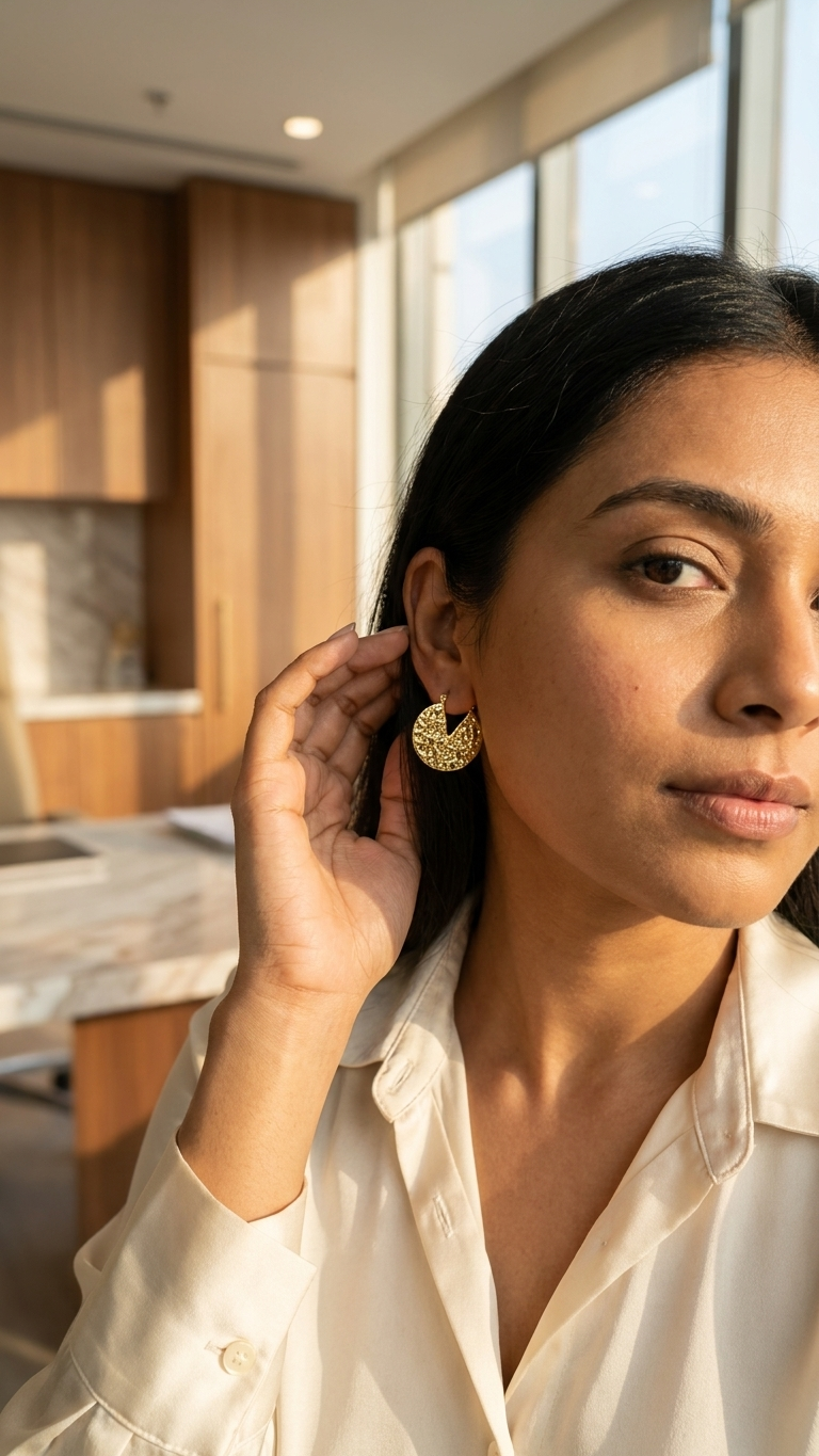 Terra Textured Hoop Earrings