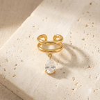 Teardrop Crystal Ear-Cuff (Single Ear)