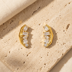 Gold Crystal Statemen Earring