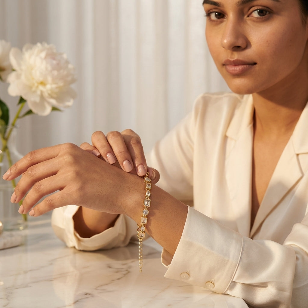 Luxe Crystal Line Bracelet