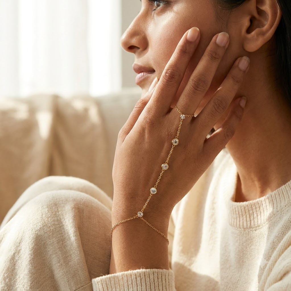 Celeste Crystal Hand Chain