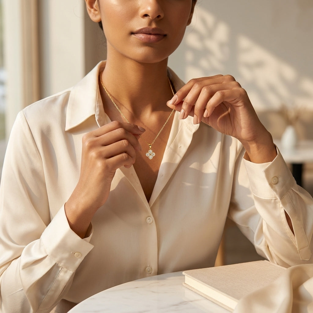 Celeste Clover Necklace