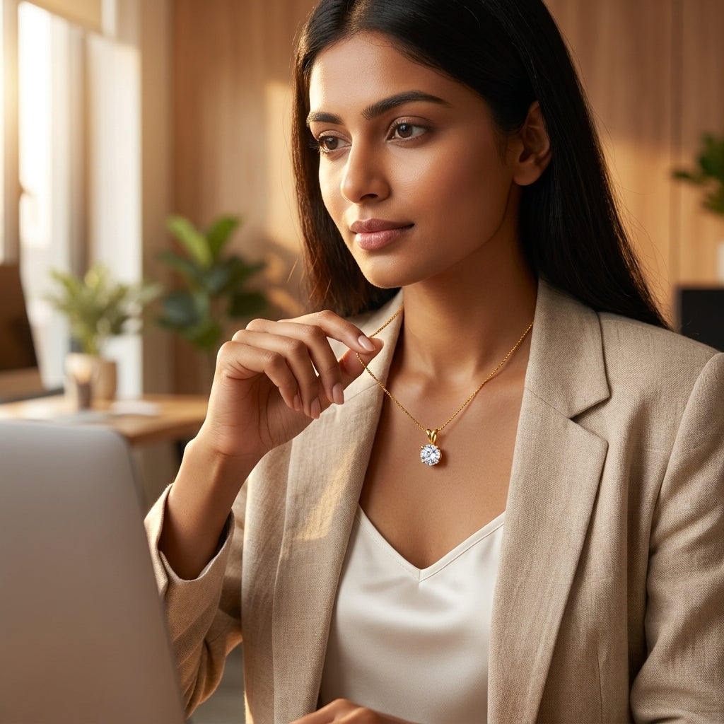 Classic Solitaire Necklace