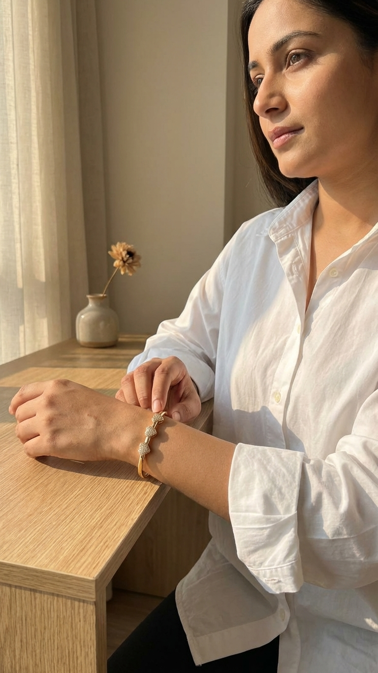 Triple Heart Gold Bracelet