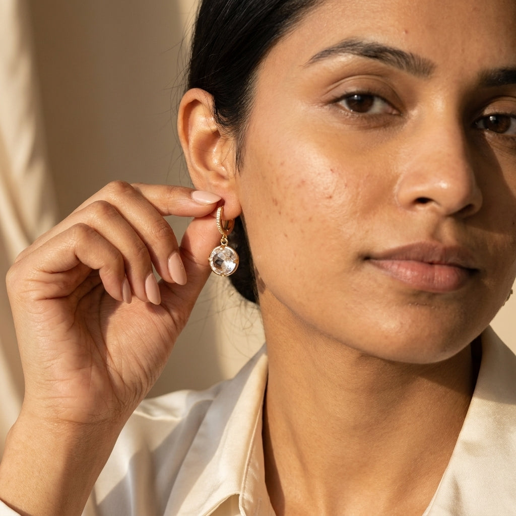 Luxe Halo Drop Earrings