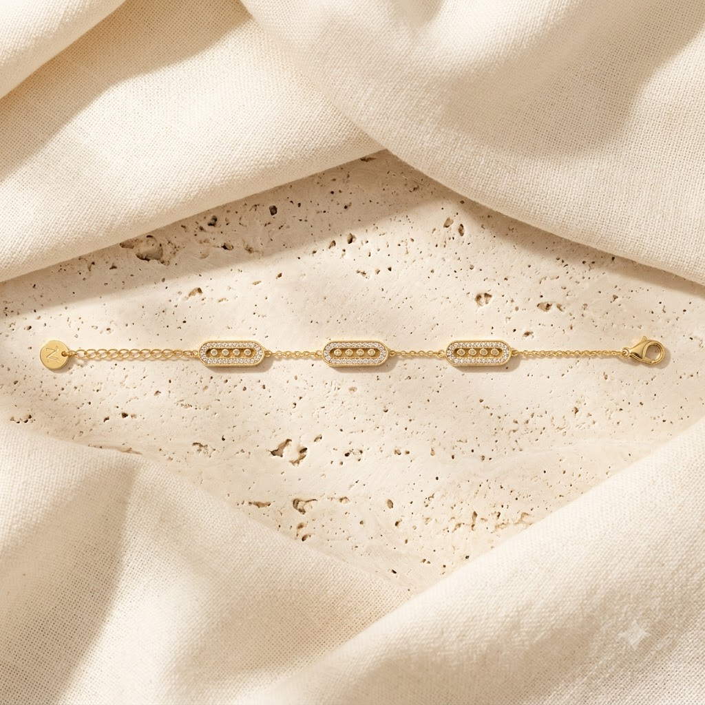 Pavé Link Gold Bracelet
