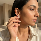Gold Teardrop Crystal Stud Earrings