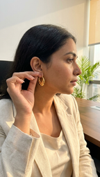 Sculpted Gold Hoop Earrings