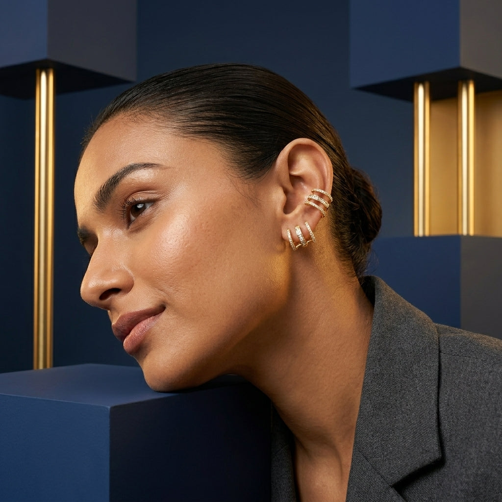 Aurora Triple Hoop Earrings