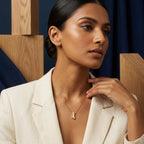 Luna Pearl Bar Necklace