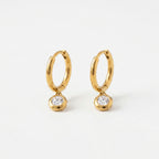 Halo Crystal Hoop Earrings