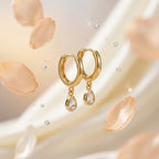 Crystal Drop Hoops