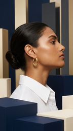 Twisted Gold Hoop Earrings