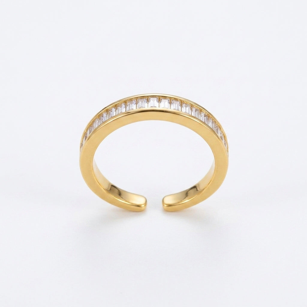 Aurora Baguette Adjustable Ring