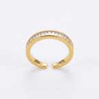 Aurora Baguette Adjustable Ring