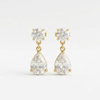 Gold-Tone Crystal Teardrop Earrings