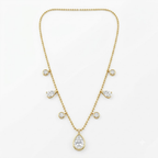 Celeste Teardrop Charm Necklace