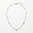 Crystal Tulip Gold Necklace