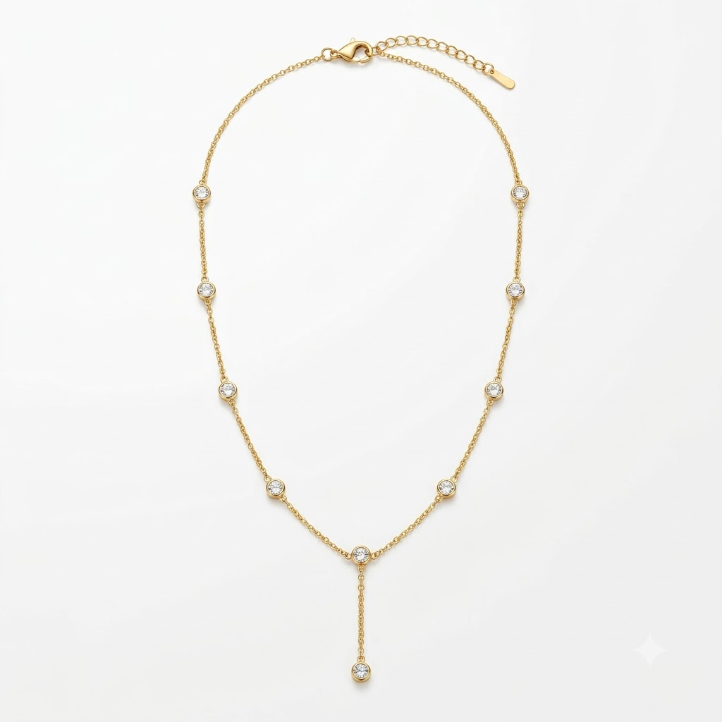Serene Crystal Drop Necklace