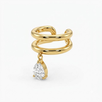 Teardrop Crystal Ear-Cuff (Single Ear)