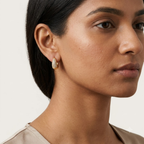 Gold-Tone Pave Crystal Hoop Earrings