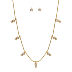 Celestial Star Charm Necklace & Earrings Set