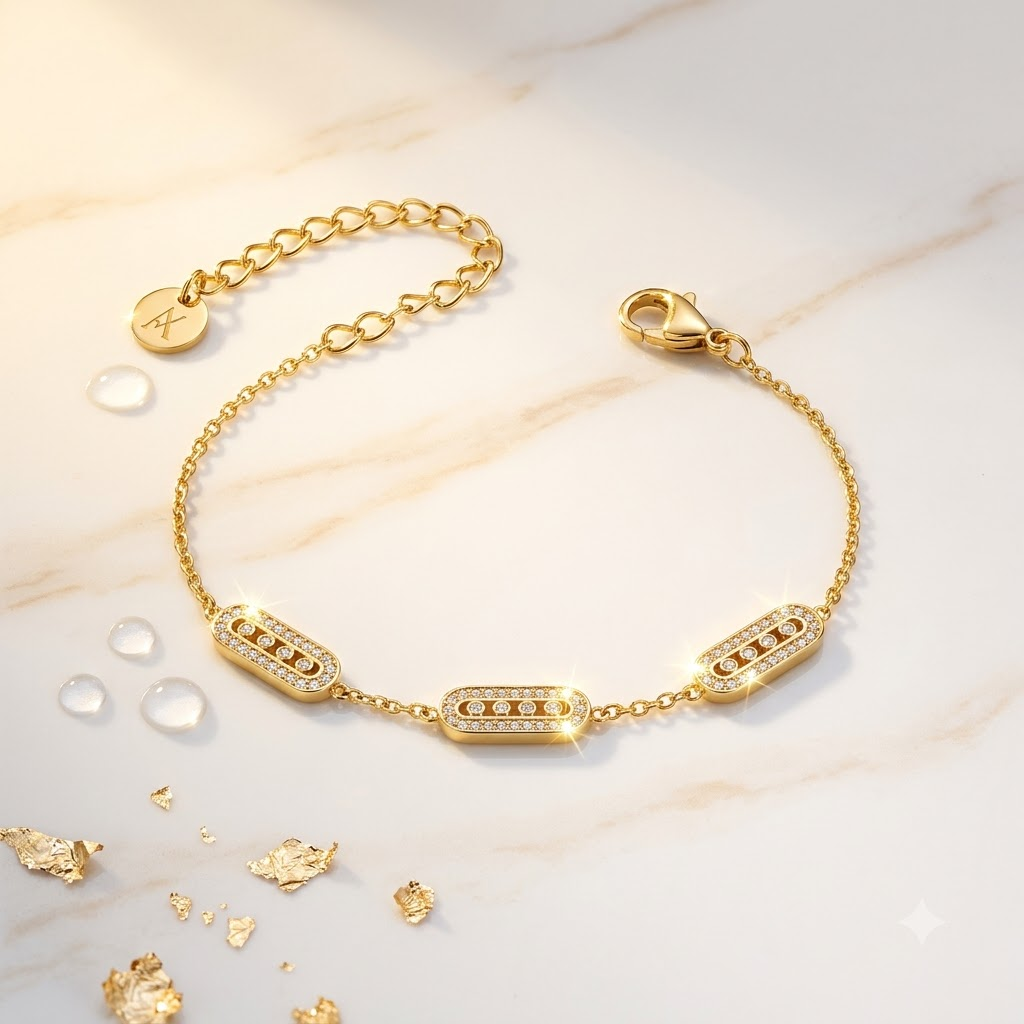 Pavé Link Gold Bracelet