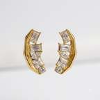 Gold Crystal Statemen Earring